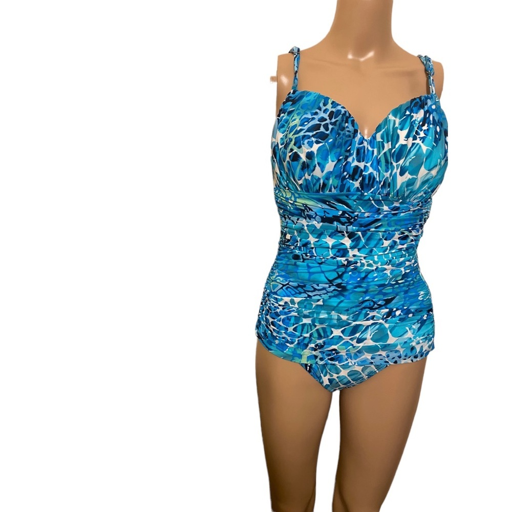 Magicsuit blue one piece bathing suit - Picture 3 of 7